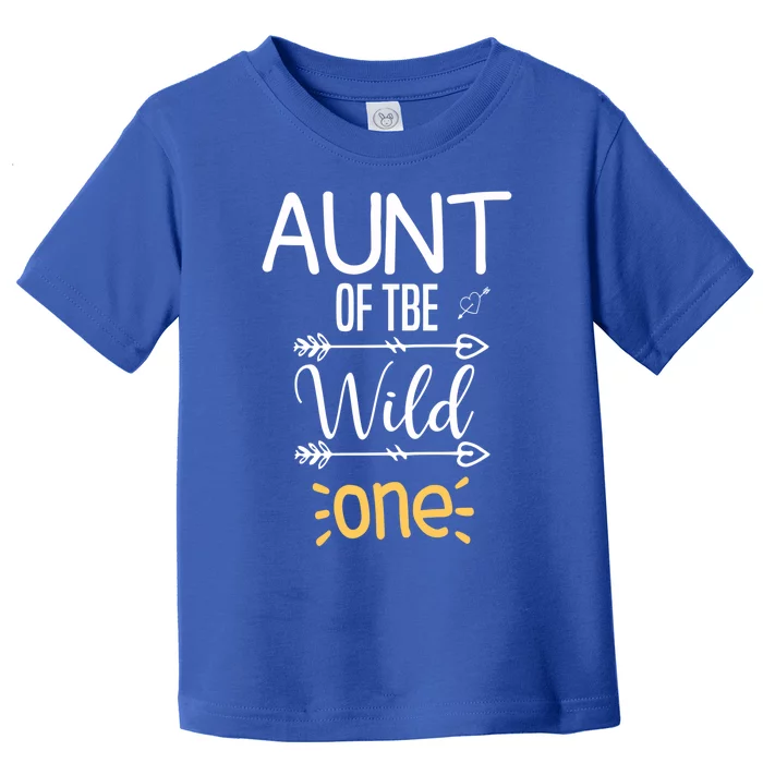 Aunt Of The Wild One 1st Birthday First Thing Gift Toddler T-Shirt