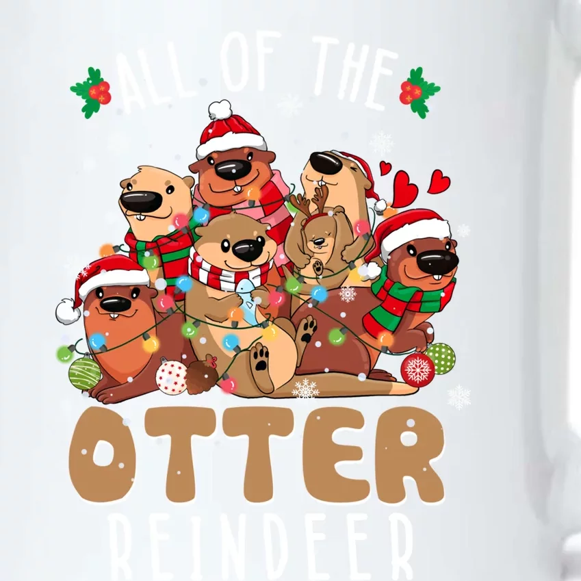 All Of The Otter Reindeer Merry Christmas Pajama Family Xmas Gift Black Color Changing Mug