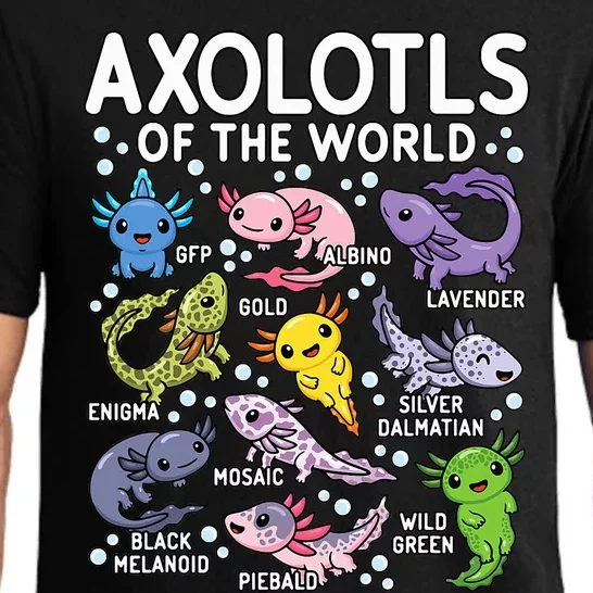 Axolotls Of The World Cute Kawaii Axolotl Pajama Set