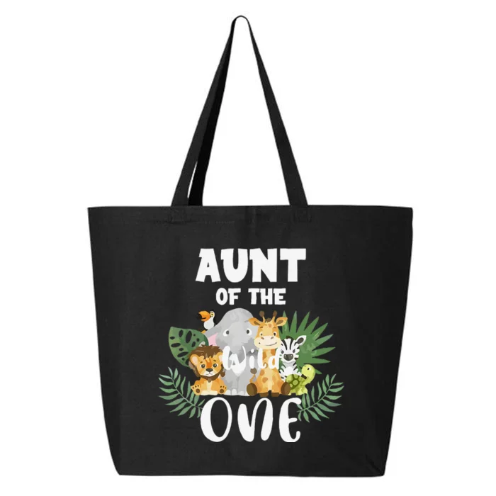 Aunt Of The Wild One 1st Birthday Safari Family Matching 25L Jumbo Tote