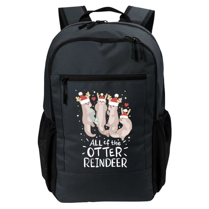 All Of The Otter Reindeer Funny Christmas Gift Daily Commute Backpack