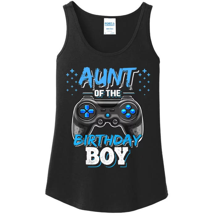 Aunt Of The Birthday Boy Matching Video Game Birthday Gift Ladies Essential Tank