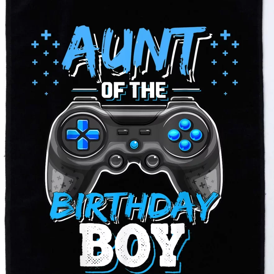 Aunt Of The Birthday Boy Matching Video Game Birthday Gift Platinum Collection Golf Towel