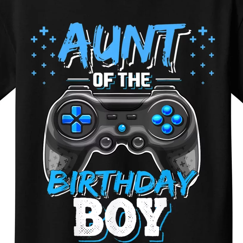 Aunt Of The Birthday Boy Matching Video Game Birthday Gift Kids T-Shirt