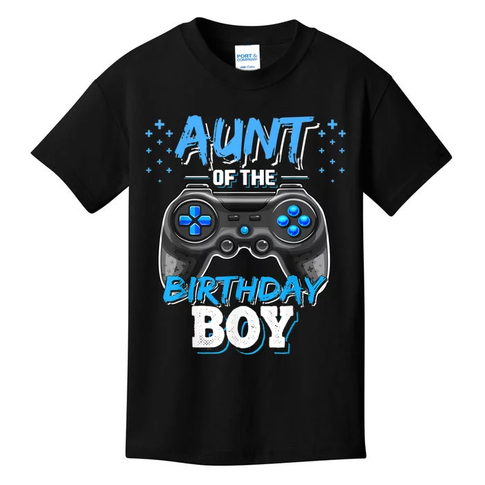 Aunt Of The Birthday Boy Matching Video Game Birthday Gift Kids T-Shirt