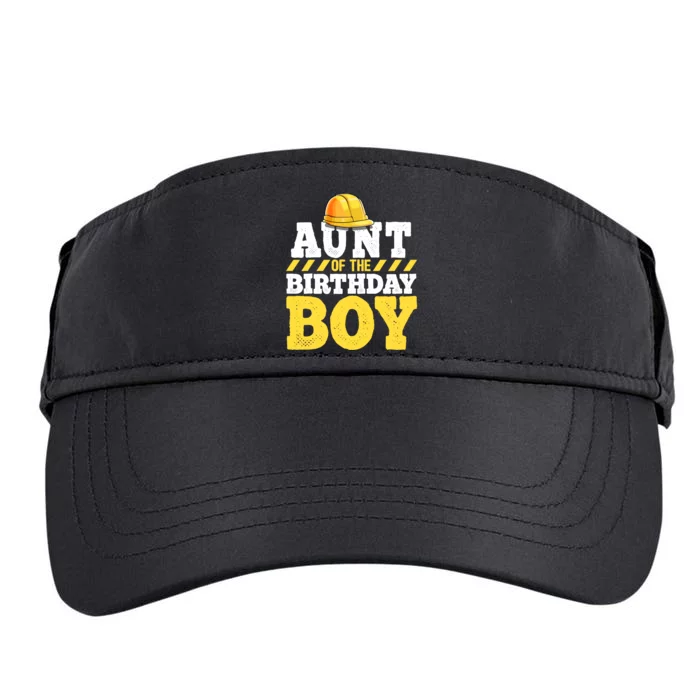 Aunt of the Birthday Boy Construction Birthday Party Adult Drive Performance Visor