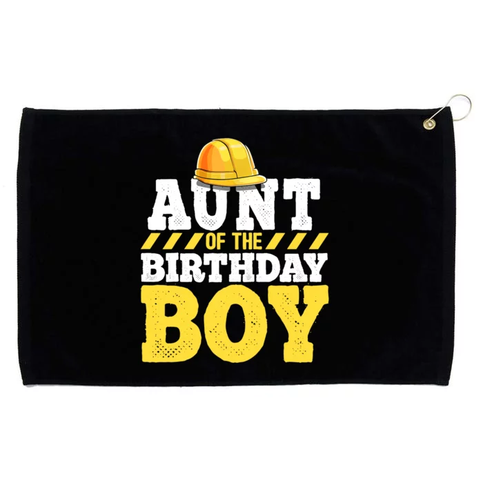 Aunt of the Birthday Boy Construction Birthday Party Grommeted Golf Towel