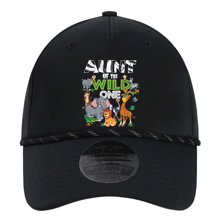 Aunt Of The Wild One Birthday Zoo Jungle Safari Animal Cute Gift Performance The Dyno Cap