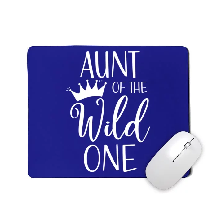 Aunt Of The Wild One First Birthday Matching Family Gift Mousepad