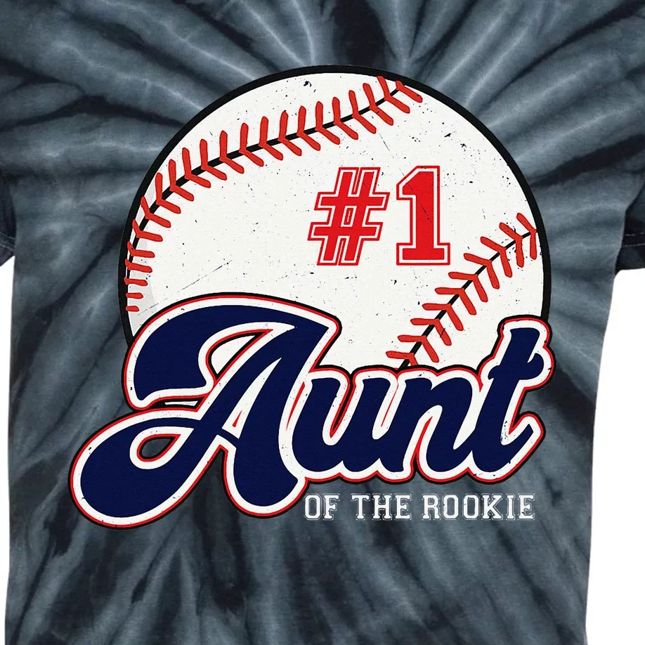 Aunt of the Rookie ShirtRookie of the Year Baseball Aunties Kids Tie-Dye T-Shirt