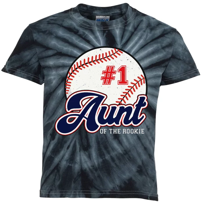 Aunt of the Rookie ShirtRookie of the Year Baseball Aunties Kids Tie-Dye T-Shirt