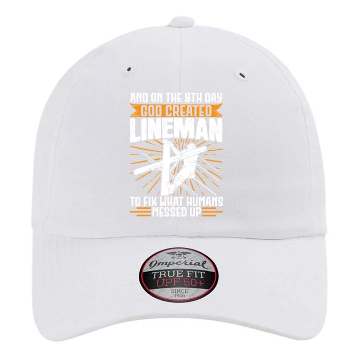 And On The 8th Day God Created Line Electrician Gift The Original Performance Cap