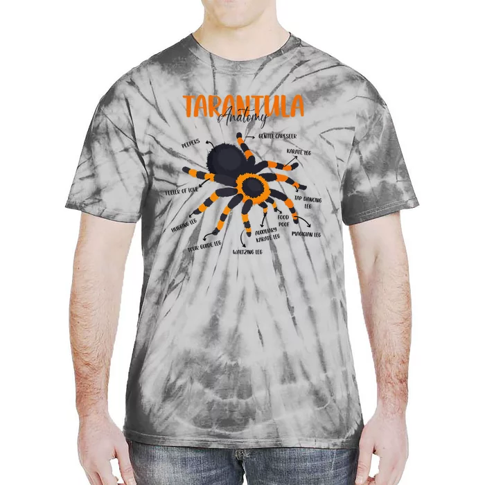 Anatomy Of Tarantula Spider Arthropod Arachnid Arachnophile Tie-Dye T-Shirt