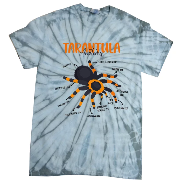 Anatomy Of Tarantula Spider Arthropod Arachnid Arachnophile Tie-Dye T-Shirt