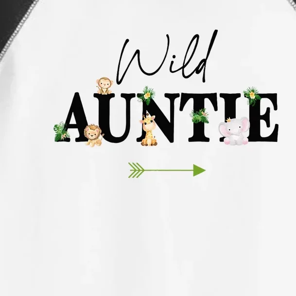 Auntie Of The Wild One Zoo Birthday Safari Jungle Animal Toddler Fine Jersey T-Shirt