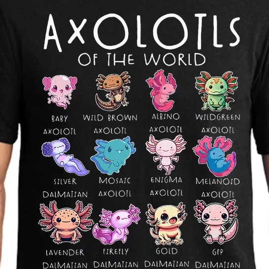 Axolotls Of The World Funny Kawaii Axolotls Pajama Set