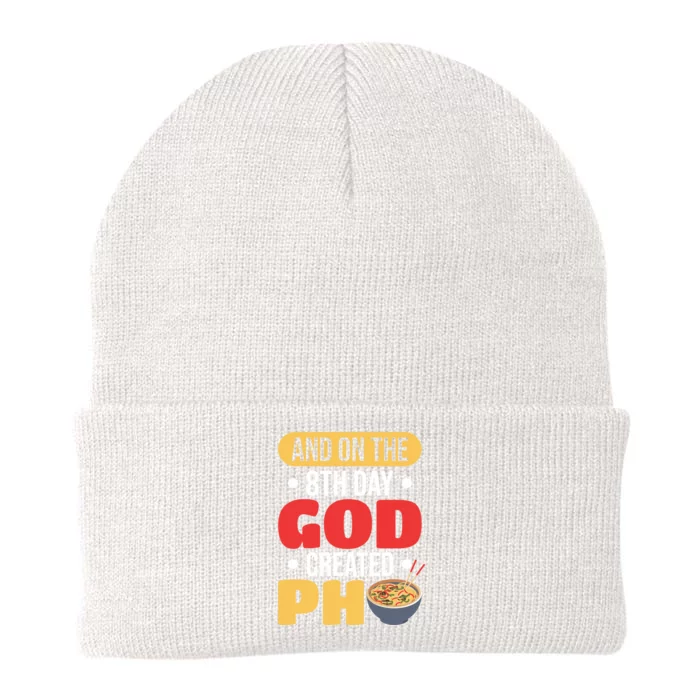 And On The 8th Day God Created Pho Noodles Gift Knit Cap Winter Beanie