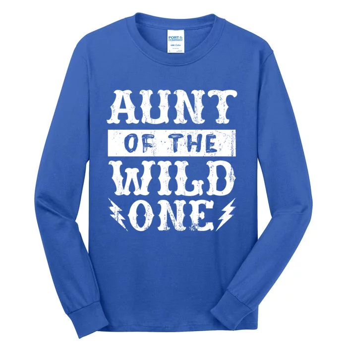 Aunt Of The Wild One Auntie Aunty Birthday Gift Tall Long Sleeve T-Shirt