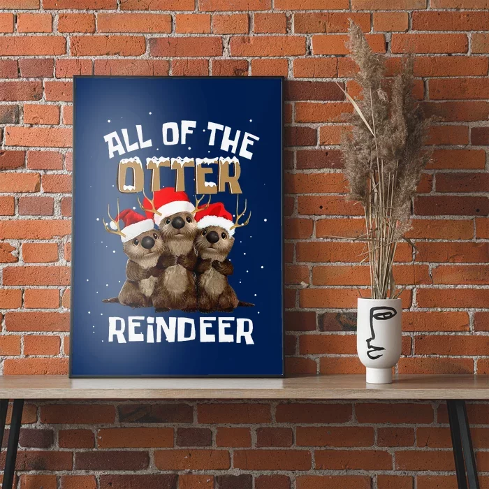 All Of The Otter Reindeer Christmas Poster