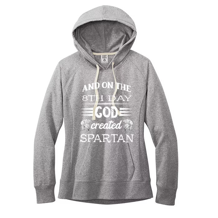 And On The 8th Day God Created Spartan Gladiator Helmet Gift Women's Fleece Hoodie