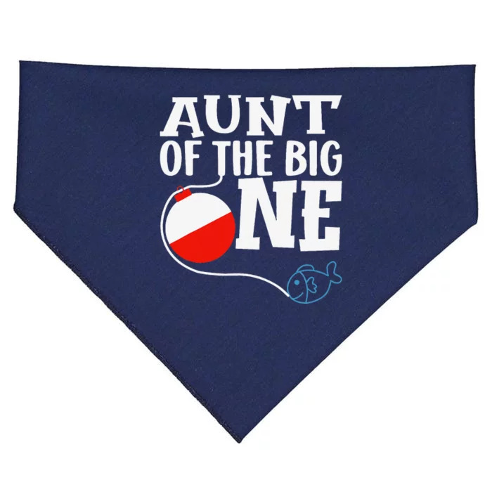 Aunt Of The Big One Fishing Boy First Birthday Ofishally USA-Made Doggie Bandana