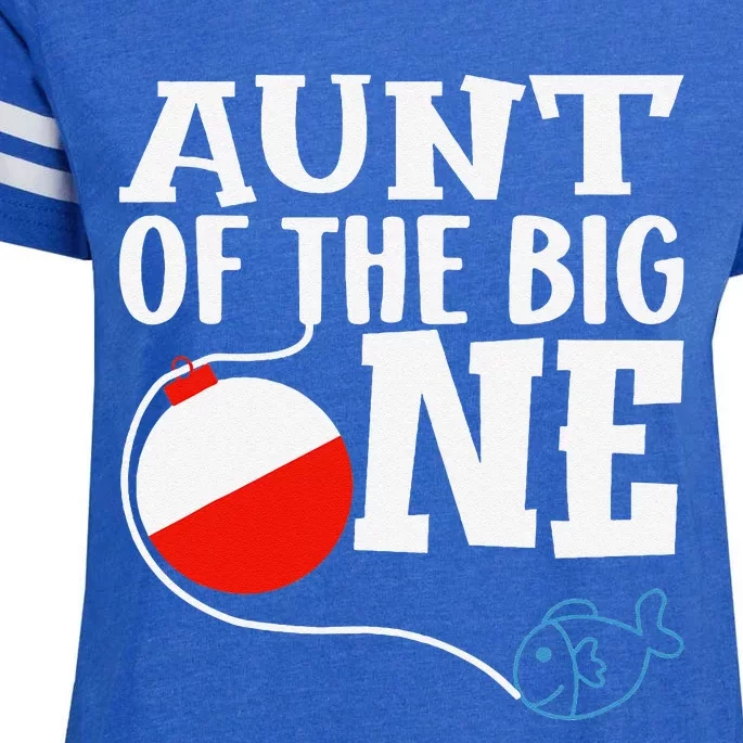 Aunt Of The Big One Fishing Boy First Birthday Ofishally Enza Ladies Jersey Football T-Shirt