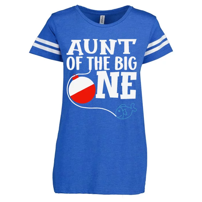 Aunt Of The Big One Fishing Boy First Birthday Ofishally Enza Ladies Jersey Football T-Shirt