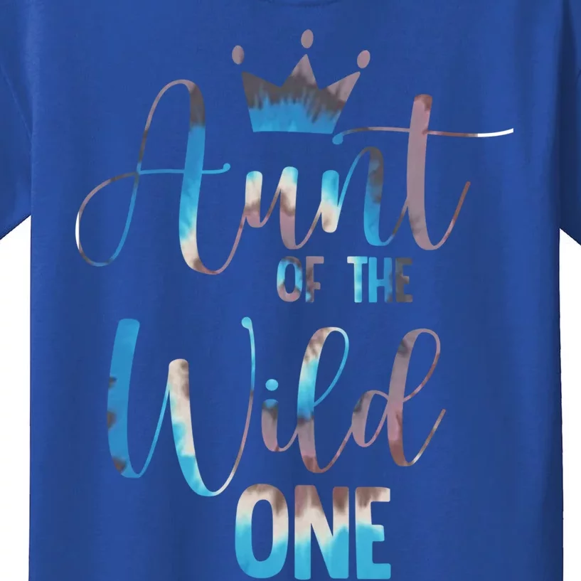 Aunt Of The Wild One Gift 1st Birthday Tie Dye Gift Kids T-Shirt