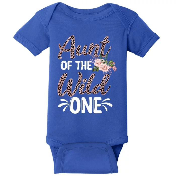 Aunt Of The Wild One Gift Zoo Themed 1st Birthday Auntie Gift Baby Bodysuit