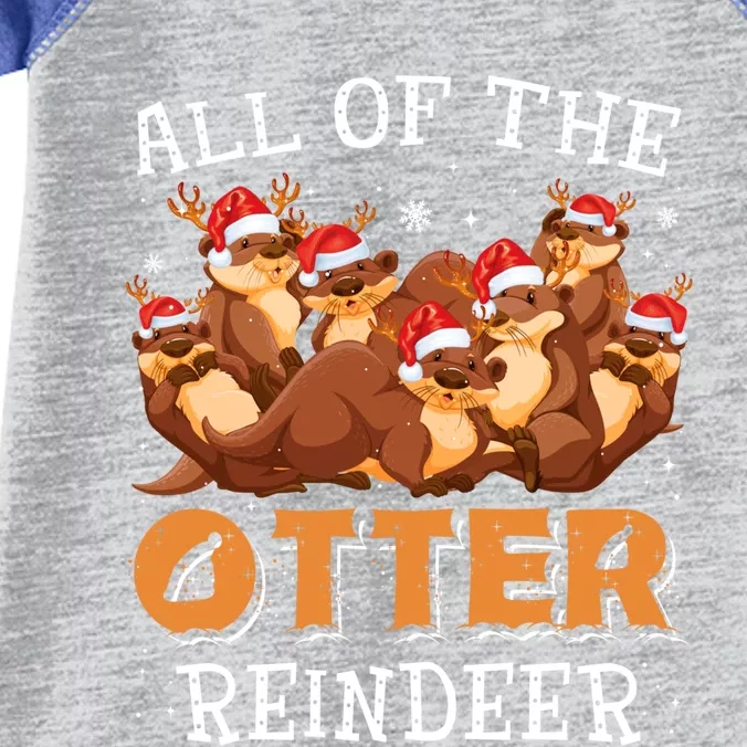 All Of The Otter Reindeer Christmas Funny Cute Gift Infant Baby Jersey Bodysuit