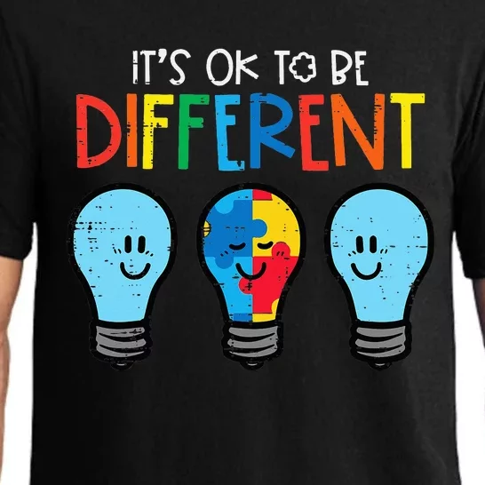 Autism Ok To Be Different Light It Up Blue Pajama Set