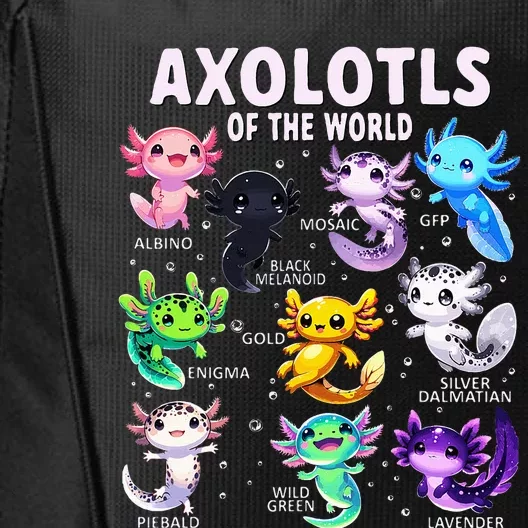 Axolotls Of The World Axolotl Animals City Backpack