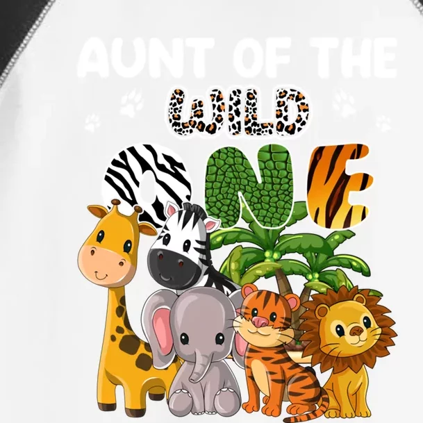 Aunt Of The Wild One Themed Safari Jungle Animal Meaningful Gift Toddler Fine Jersey T-Shirt