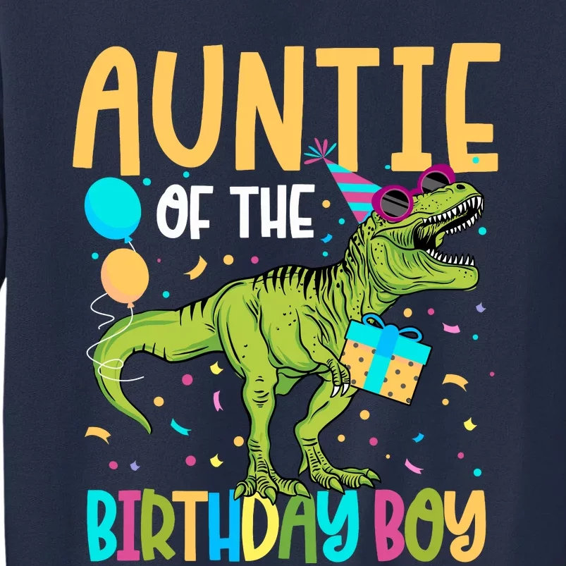 Auntie Of The Birthday Boy Family Matching Dinosaur Squad Sweatshirt