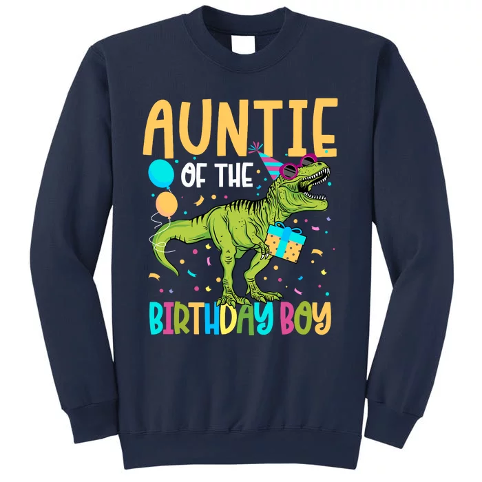 Auntie Of The Birthday Boy Family Matching Dinosaur Squad Sweatshirt