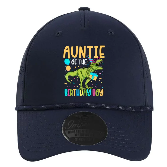 Auntie Of The Birthday Boy Family Matching Dinosaur Squad Performance The Dyno Cap