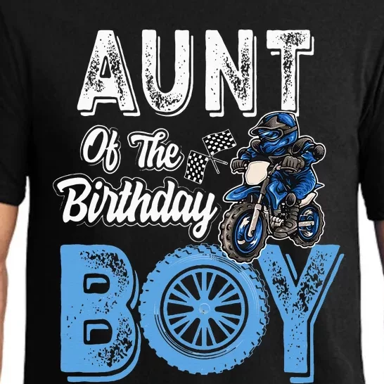 Aunt of the Birthday Dirt Bike Bday motocross Party Pajama Set