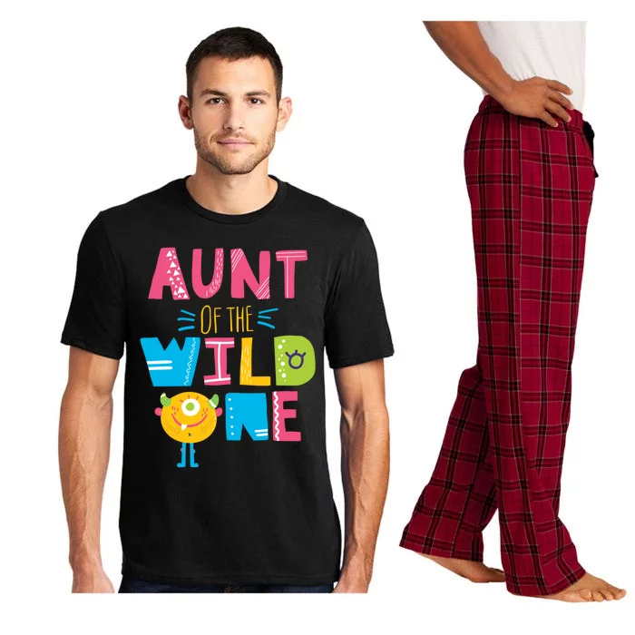 Aunt Of The Wild One Year Old First Birthday Meaningful Gift Pajama Set