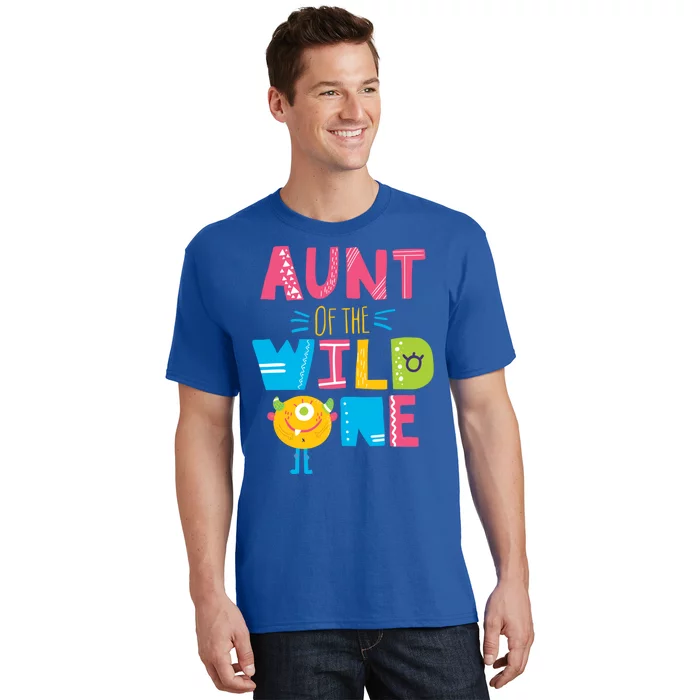 Aunt Of The Wild One Year Old First Birthday Meaningful Gift T-Shirt