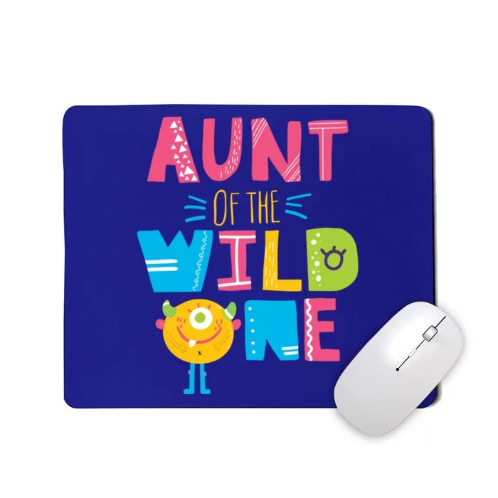 Aunt Of The Wild One Year Old First Birthday Meaningful Gift Mousepad