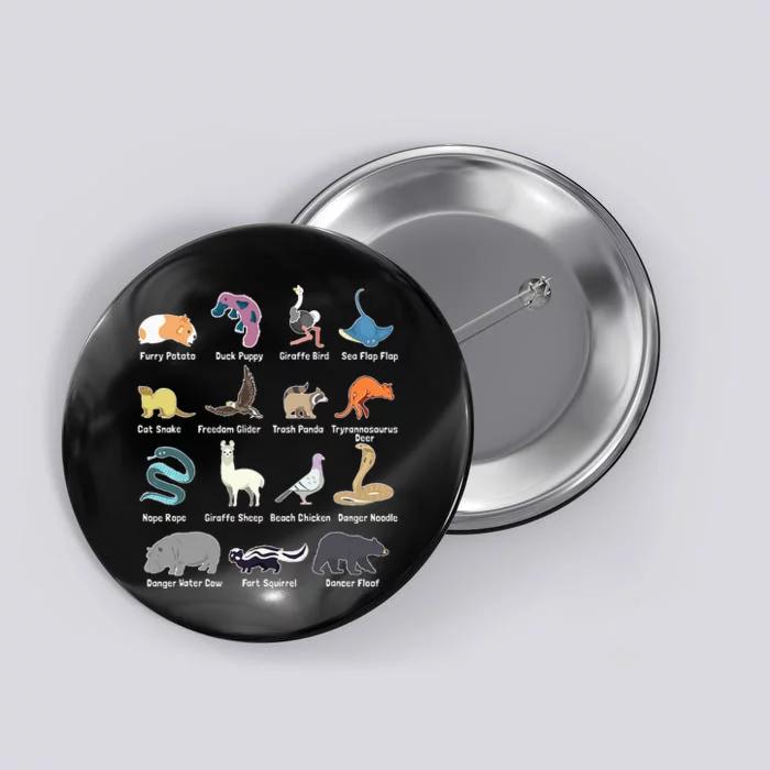 Animals Of The World Rare Exotic Animals Funny Memes Gift Button