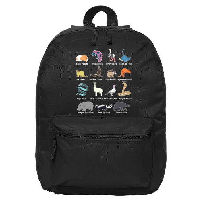 Animals Of The World Rare Exotic Animals Funny Memes Gift 16 in Basic Backpack