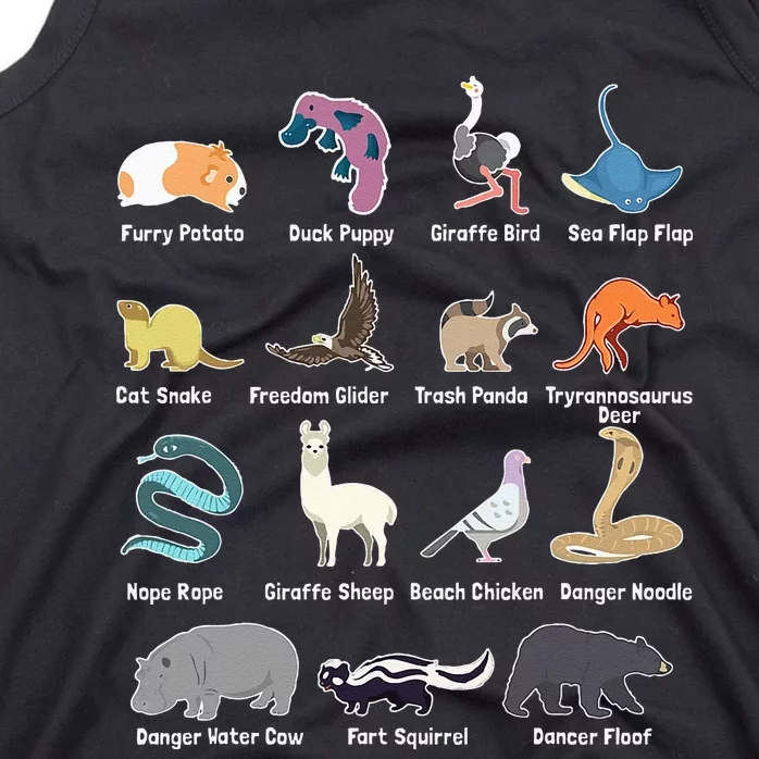 Animals Of The World Rare Exotic Animals Funny Memes Gift Tank Top