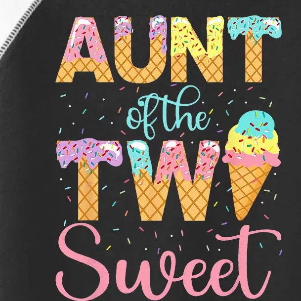 Aunt Of The Two Sweet Birthday Girl Ice Cream 2nd Toddler Fine Jersey T-Shirt