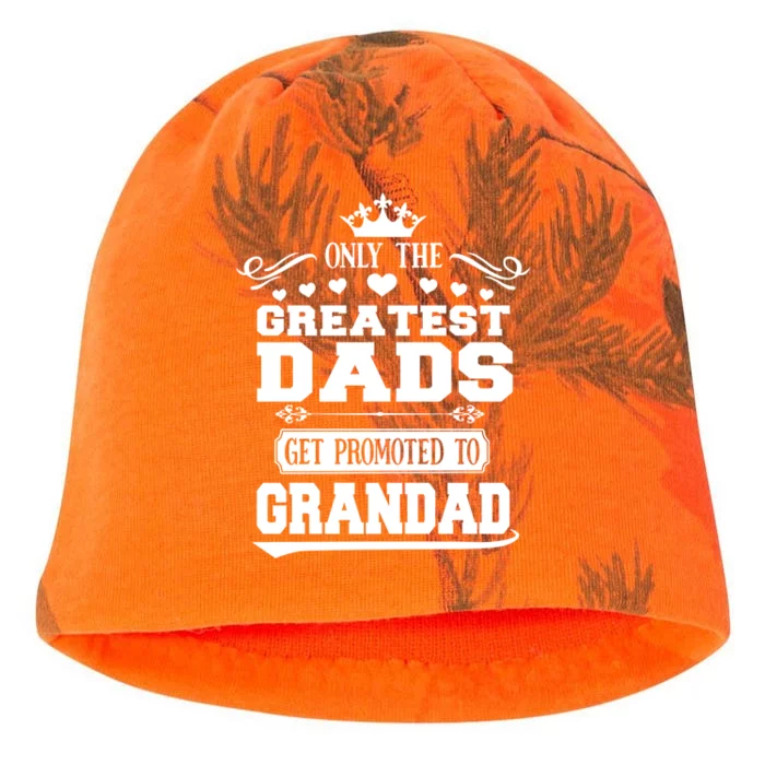 Awesome Only The Greatest Dads Get Promoted To Grandad Funny Gift Kati - Camo Knit Beanie