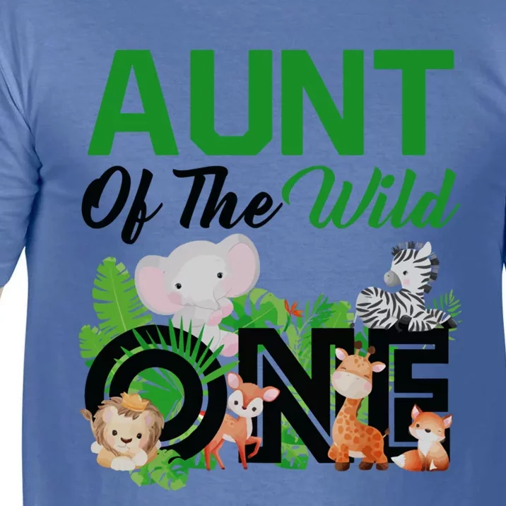 Aunt Of The Wild One Zoo Birthday Safari Jungle Animal Cute Gift Comfort Colors T-Shirt