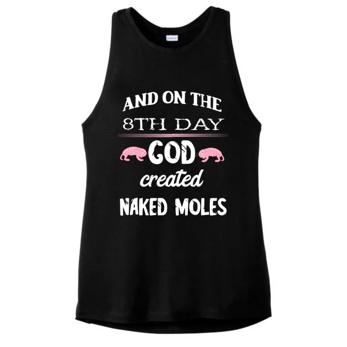 And On The 8th Day God Created Naked Moles Rodent Rat Gift Ladies Tri-Blend Wicking Tank