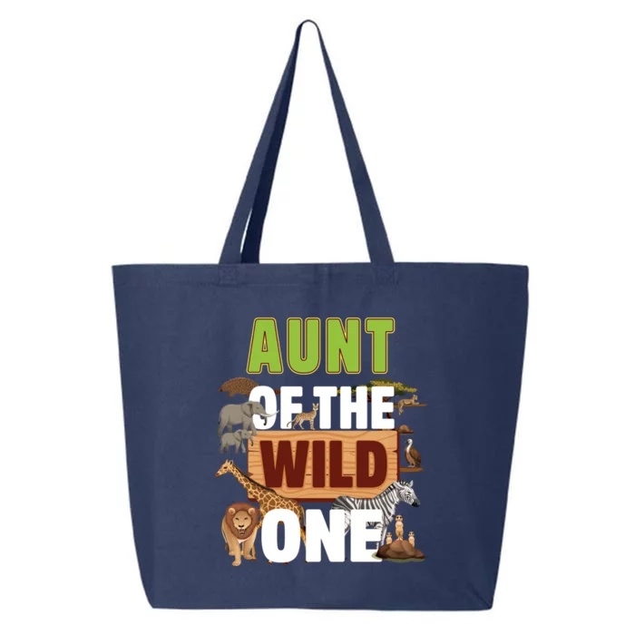 Aunt Of The Wild One Zoo Birthday Safari Jungle Animal Gift 25L Jumbo Tote