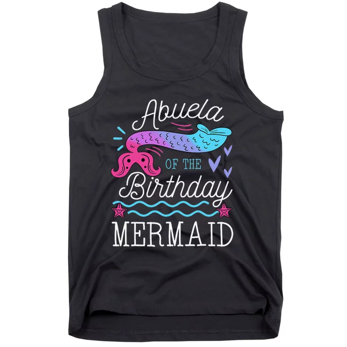 Abuela Of The Birthday Mermaid Theme Family Bday Party Tank Top