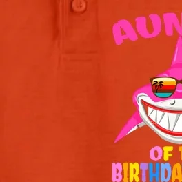 Auntie Of The Baby Birthday Shark Auntie Shark Halloween Day Dry Zone Grid Performance Polo